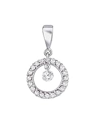14K White Gold Diamond Dashing Diamonds Pendant (chain NOT included)