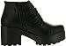 X2b Hayden-3 Women Round Toe Buckle Strap Side Zip Platform Chunky Ankle Booties