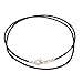 Sterling Silver 1.8mm Fine Black Leather Cord Necklace