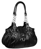 Nicole Black Faux Leather Chain Strap Shoulder Bag