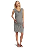 Three Seasons Maternity Womens Maternity Cowlneck Side Rouche Stripe Dress