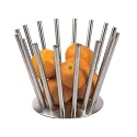 Front Of The House S/S Mini Sundial Basket/Stand, 9in Diam