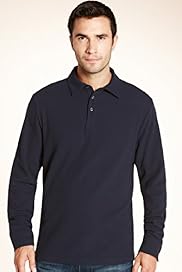 Long Sleeve Waffle Polo Shirt