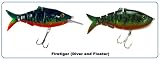 Kicktail 2 Set Fire Tiger Shad (1 Diver and 1 Floater)