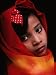 A Portrait of a Muslim Girl with Her Face Framed by a Colourful Scarf, Indonesia Art Styles Photographic Poster Print by Adams Gregory, 18x24