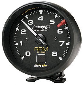 Auto Meter 2302 Autogage Pedestal Mount Tachometer On Dial Shift-Lite