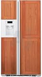 Review GE  / GE Profile PSIC3RGXWV 23.3 cu. ft. Counter-Depth Side-by-Side Refrigerator with 3 Glass Shelves, Clear Gallon Door Storage, External Ice/Water Dispenser and Requires Custom Panel: White Dispenser and Visor Handles