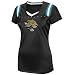 NFL Jacksonville Jaguars Draft Me III Short Sleeve V-Neck Synthetic Tee, Black/White/Active Blue, Small