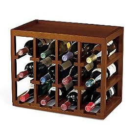 12 Bottle Cube-Stack Wine Rack (Light Finish by Wine Enthusiast