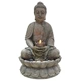 Illuminated Buddha Outdoor Fountain