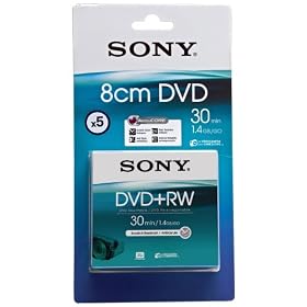 Sony 5 Pack 8cm DVD+RW 30 Min - Blister