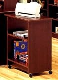 Matching Cherry Printer Stand with Casters and Sto