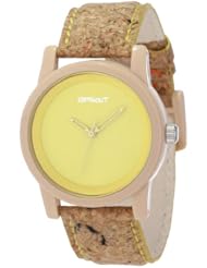 Sprout Unisex ST/5516YLCK Yellow Dial Cork Strap Eco-Friendly Watch
