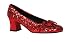 Costumes For All Occasions HA56RDLG Shoe Sequin Rd Womens Large
