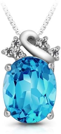 T400 Jewelry Using Natural Topaz S925 Silver Necklace Clavicular Chain Korean Female Fashion Flower Brocade Years