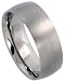 Titanium 8 mm (5/16 in.) Comfort Fit Plain Dome Wedding Band / Thumb Ring