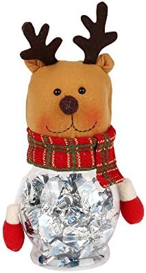 BFU Elk Christmas Plastic Candy Jar, Bottle, Xmas Gift Container, Xmas Ornament, Christmas Decorations