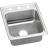 Elkao|#Elkay LRAD1522453 18 Gauge Stainless Steel 15 Inch x 22 Inch x 4.5 Inch single Bowl Top Mount