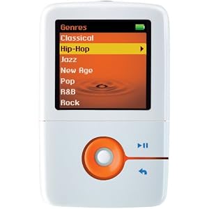 Creative Zen V 1 GB Portable Media Player (White/Orange)