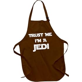 Trust Me I'm A Jedi Bib Apron, Brown