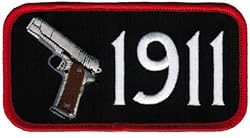 1911 Pistol Iron-On Patch Gun Owner Second Amendment Embroidered New
