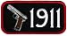 1911 Pistol Iron-On Patch Gun Owner Second Amendment Embroidered New