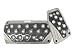 American Auto Accessories 330225 Pedal Pad A.Chrome/Blk Carb