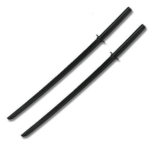 2 Black Bokens Wood Practice Swords, Wooden Daitos Training Katana