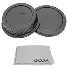 Rear Lens Cap and Camera Body Cover Cap for CANON Rebel (T3i T3 T2 T2i T1i XT XTi XSi XS), CANON... by Goja