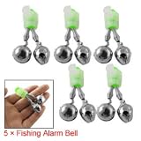 Fishing Rod Tip Bell Bait Alarm Twin Double Ring 5PCS
