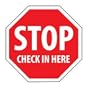 Security Stop Sign - Stop Check In Here