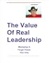 The Value Of Real Leadership -- Managing In Tough Times, Part One
