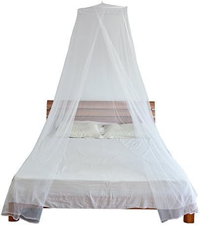 YAMEI Mosquito Net Circular Canopy Curtain for Double Single Bed | Hanging Kit Included | (Full)