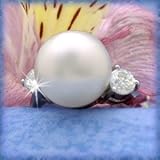 Platinum White South Seas Pearl & .47 CTW Diamond Ring