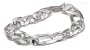 Sterling Silver Large Polished-Finish Figaro Link Bracelet, 8.5"