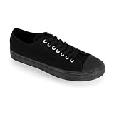 Single Sole Mens Punk Shoes Style Emo Canvas Low Top Sneaker Black White Pink Red