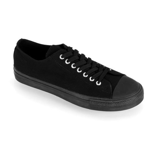 Single Sole Mens Punk Shoes Style Emo Canvas Low Top Sneaker Black White Pink Red product image