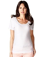 Per Una Ditsy Floral Textured Ripple Top