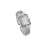 Cleversilver's Oxidized Rectangle Face Cuff Fashion Watch