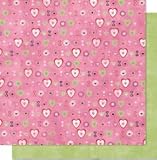 Bo Bunny Press - Sweetie Pie Collection - 12 x 12 Double Sided Paper - Sweetie Pie Smooch