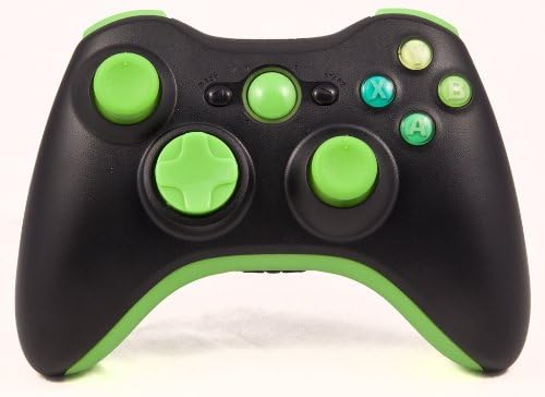 Matte Black/Green Xbox 360 Modded Controller (Rapid Fire) COD Ghosts, Call of Duty Black Ops 2, MW2, MW3, MOD GAMEPAD