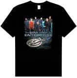Star Trek ENTERPRISE TV SHOW CAST Adult Black T-shirt