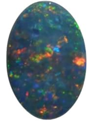 O&G Australia Natural Opal Doublet Gemstone, 5x7mm (0.65cttw)