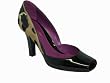 SERGIO ROSSI Athina Leopard Hair Patent Pump Shoe SERGIO ROSSI Athina Leopard Hair Patent Pump Shoe