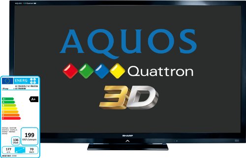 Sharp LC-70LE836E 70 -inch LCD 1080 pixels 200 Hz 3D TV