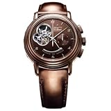 Zenith Chronomaster T Open Neo-Vintage Mens Brown Strap Brown Dial Brown Stainless Steel Automatic Chronograph Power Reserve Display Watch 03.0240.4021/96.C616
