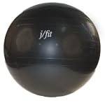 J Fit 85cm Gym Ball with Pump, Black