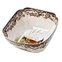 Spode Woodland Game Birds 9-1/2-Inch Square Bowl, Quail and Lapwing