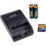 Kodak 2x AA Batteries with K4500 Charger and 256MB SD Memory Card Bundle