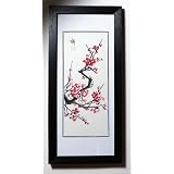 Framed Painting - Chinese Decorative Art - Small Plum Cherry Blossom - Four Nobles... by 